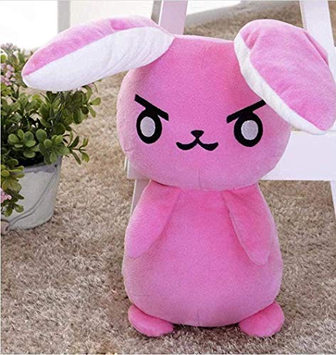 N-P Juguetes de Peluche Over Game Watch Pink DVA Rabbit El último bastión OW Ganymede Solf Plush Dolls Almohada Juguetes para niños Regalos 50Cm Decoración del hogar