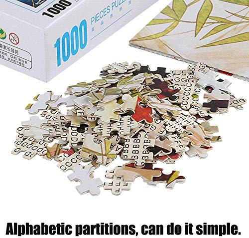 NA Puzzle de madera 1000 piezas Papillon mamá y cachorros de gran tamaño 1000 piezas de rompecabezas de madera, decoraciones y regalos únicos para el hogar (8B30)