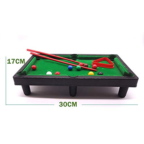 NEHARO Mesa de futbolín Partido de fútbol Conjunto con la Mini Bolas de Piscina Cue Sticks Accesorios - Tablero de la Mesa de Juego Juguete Miniatura de Escritorio Mesa de Billar Juguetes para la Fam