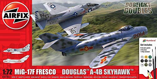 NEW AIRFIX A50185 MIG 17F Fresco Douglas A-4B Skyhawk DOGFIGHT Double Kit 1:72 Model Compatible con