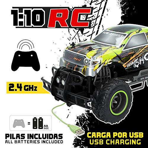 NEW BRIGHT - Coche teledirigido RC 4x4, Monster Truck, radiocontrol, para niños a partir de 6 años