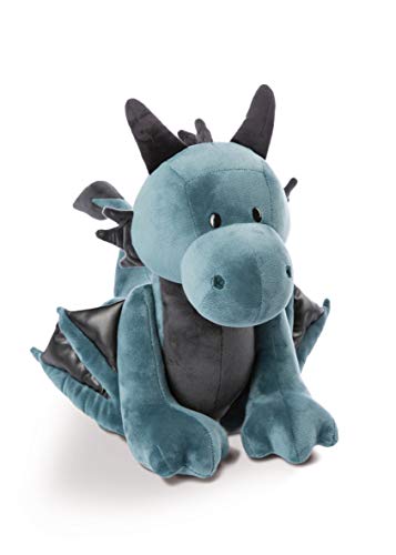 NICI- Peluche de pie dragón Ivar 30cm, Color Azul, 30 cm (46715)