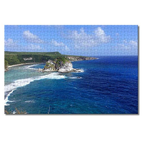 Nicoole Northern Mariana USA Saipan Bird Island Beach Rompecabezas para adultos Niños 1000 piezas Juego de rompecabezas de madera para regalos Decoración del hogar Recuerdos especiales de viaje