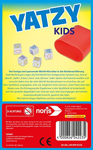 Noris 609-4223 - Juego de dados con dibujos para niños [Importado de Alemania]