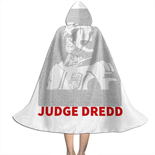 NUJSHF Judge Dredd película Script Silhouette Unisex Niños Capa con Capucha Capa de Halloween Decoración de Navidad para Fiestas de Disfraces de Cosplay Outwear