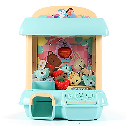 NXW Mini Juego De Máquina De Garras Toy Candy Grabber Prize Dispenser Máquina Expendedora Toy Grabber Arcade Game con 6 Personajes De Peluche con Interruptor De Control De Volumen