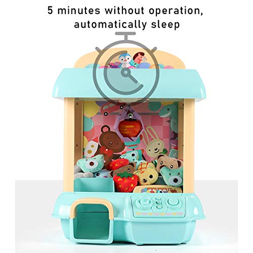 NXW Mini Juego De Máquina De Garras Toy Candy Grabber Prize Dispenser Máquina Expendedora Toy Grabber Arcade Game con 6 Personajes De Peluche con Interruptor De Control De Volumen