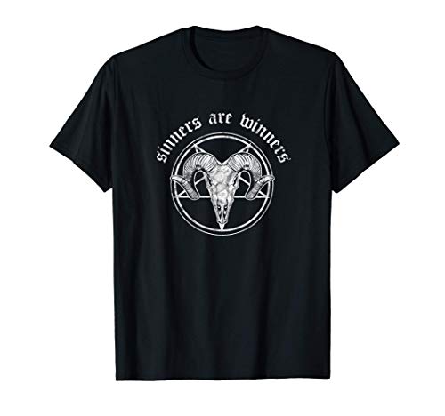 Ocultismo Baphomet Tarot Card Satanic Devil Los pecadores Camiseta