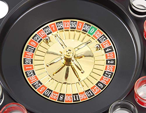 Ohuhu Juego de Beber Ruleta Embalaje de Regalo Juego de Beber para Adultos con 16 Vasos y 2 Bolas Drinking Roulette Set