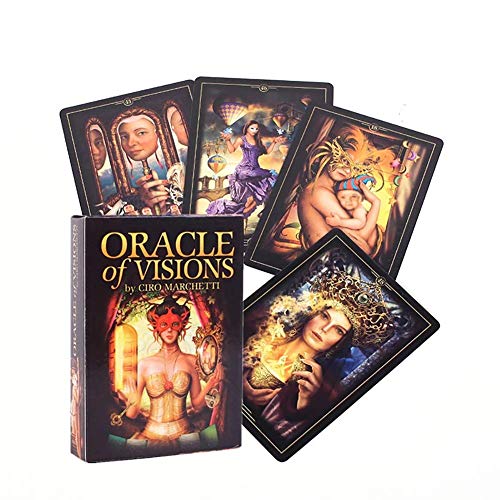 Oracle Cards of Visions Tarot Deck Juego de Cartas de Tarot de Lectura Uso Personal Juegos de Mesa para Amigos,Deck Game,Only Tarot