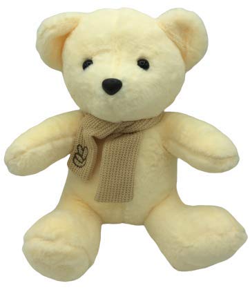 Oso de Peluche cariñoso Muy Suave para niños y niñas de 33cm Dia de los Enamorados (Beige)