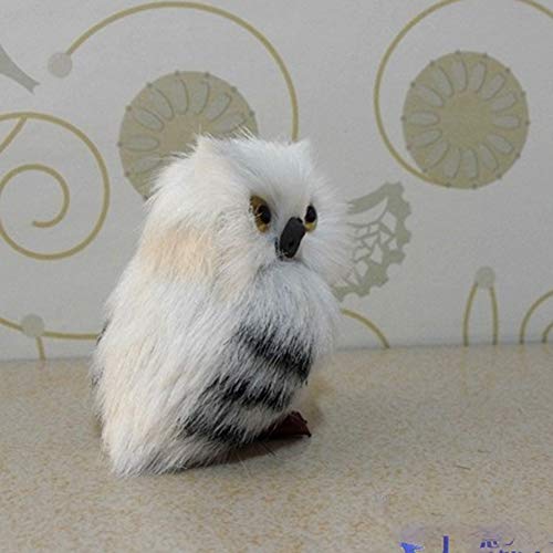 Ouken 1pc Mini simulación Peluche búho Juguete pequeño Animal Peluche Ornamentos para la decoración de Coche a la casa