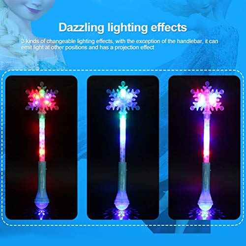 Ourine Varita Musical Stick con luz, Varita Musical Stick con luz Sonido Navidad Cosplay Fairy Glow Stick Juguetes Regalos para niños Rosa