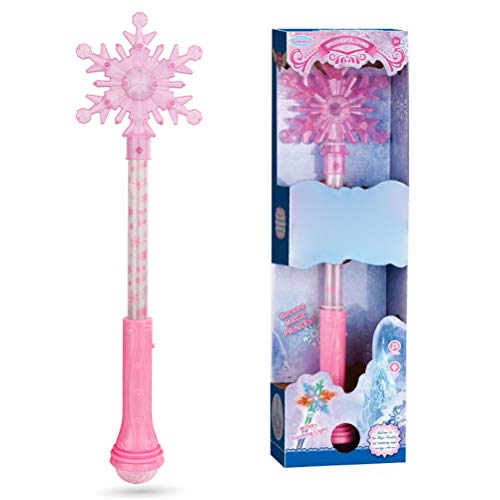 Ourine Varita Musical Stick con luz, Varita Musical Stick con luz Sonido Navidad Cosplay Fairy Glow Stick Juguetes Regalos para niños Rosa