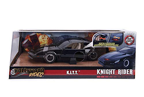 Outletdelocio. Jada 30086. Coche Fantastico Pontiac Firebird Kitt. Knight Rider. 1982. Luz Led. Alto Nivel de Detalle. Escala 1/24. Metalico