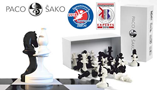 Paco Sako Chess Pieces (Black and White)