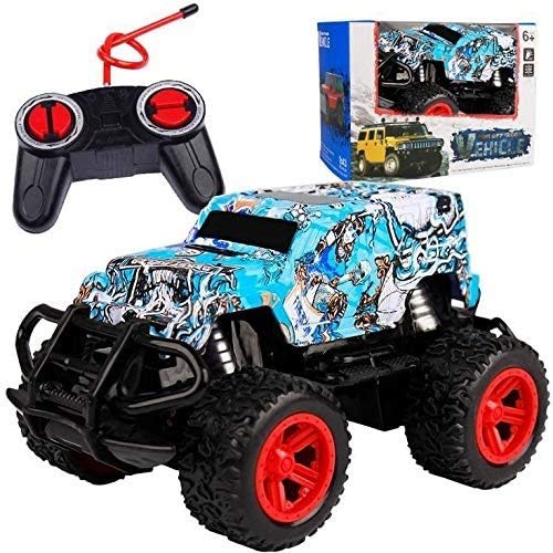 Paelf Control Remoto Coche, Control Remoto con Cuatro vías Inalámbrico Modelo de vehículo de Carretera Graffiti Coche de Juguete, Juguetes de Regalo para niños y Pasatiempos Off-Road Vehicle Vehículo