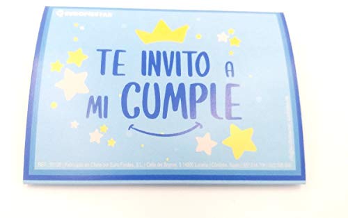 Paquete de invitación de cumpleaños Azul, Invitaciones Plegables, Escrito en español.