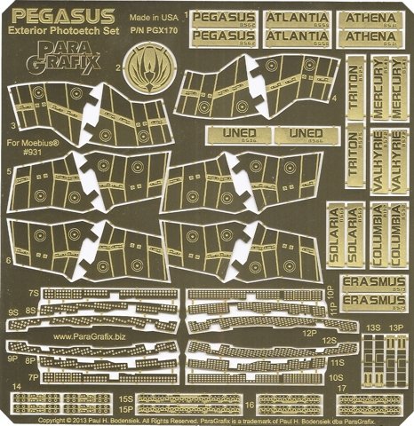 Paragrafix PGX170 - Juego de fotograbado exterior de Pegasus