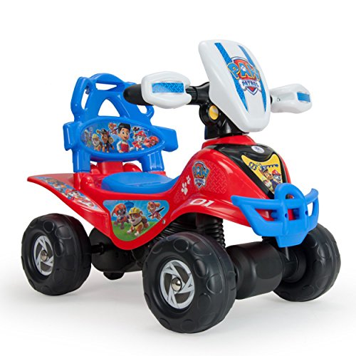 PAW PATROL Disney INJUSA-Quad Correpasillos Patrulla Canina para Niños de 1 a 3 Años con Arco de Seguridad y Mango de Empuje, Color Rojo y Azul, 56.1 x 39.4 x 34.5 1353