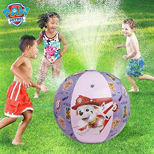 PAW PATROL Juegos de Agua, Bola de Aspersor Niños Inflable, Juguetes para Niños de La Patrulla Canina, Juegos de Agua para Jardin, Regalos Originales para Niños Niñas Edad 3+