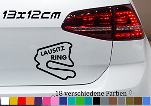 Pegatina para anillo de carreras 12 x 11 cm, diseño de Fórmula 1 F1 Grand Prix 18 GTI en 18 colores