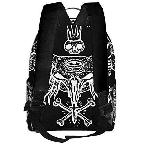 PEIGJH Mochilas Escolares Bolsa Daypack Mochila Tipo Casual para Niños Niñas para Portátiles Netbooks Alquimia Mystic Moon Skulls