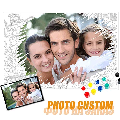 personalizados para pintar por números Kits para adultos, Pintura Digital para Niños,Pintura Al Óleo DIY Kit para Principiantes - 40x50cm（Sin marco）