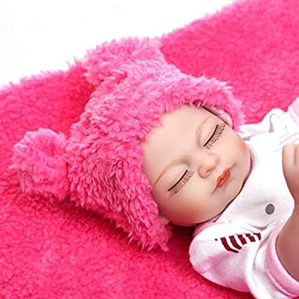Pinky Reborn Mini 10 Pulgadas Lindo Muñecos Niña Bebé el Cuerpo Completo Silicona Suave Vinilo Renacer Bebé Mejor Regalo Paran Niños Juguete