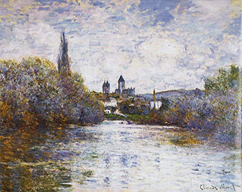 Pintura DIY para adultos Monet Famosa pintura Vetheuil, el brazo pequeño del Sena Kit de pintura por número en lienzo para principiantes