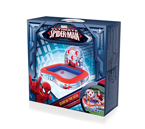 Piscina Hinchable Infantil de Juegos Bestway Spiderman 155x155x99 cm