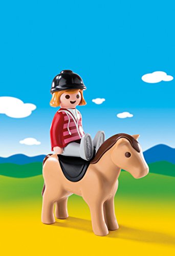 Playmobil 1.2.3 Jinete con Caballo 6973