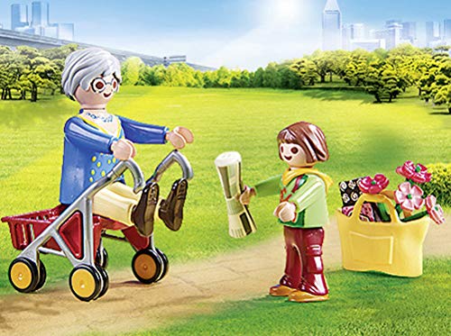 PLAYMOBIL City Life 70194 Abuela con Niña, A Partir de 4 años