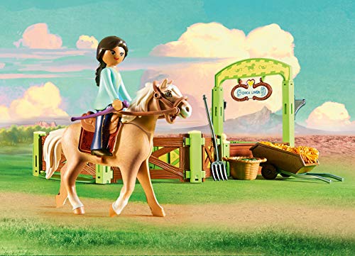 PLAYMOBIL DreamWorks Spirit Establo Pru y Chica Linda, a Partir de 4 Años (9479)