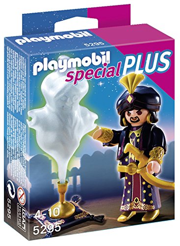PLAYMOBIL Especiales Plus -  Mago con Genio de la lámpara, Juguete Educativo, Multicolor, 10 x 3,5 x 12,5 cm, (5295)