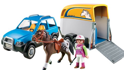 PLAYMOBIL - Vehículo con Remolque para Ponis (5223)