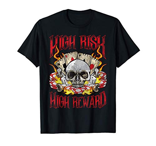 Poker Cards Card Game High Risk High Reward Gambling Camiseta