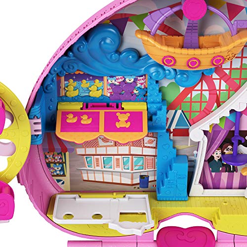 Polly Pocket Mochila Paruqe de Diversiones, mochila con muñeca y accesoris (Mattel GYK91), Embalaje sostenible