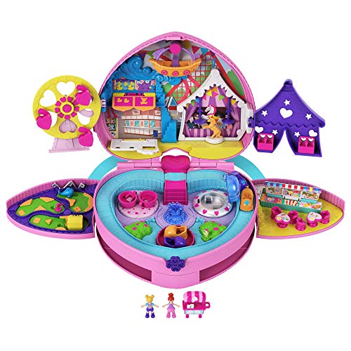 Polly Pocket Mochila Paruqe de Diversiones, mochila con muñeca y accesoris (Mattel GYK91), Embalaje sostenible