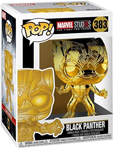 Pop! Marvel Studios 10th - Figura de Colección Black Panther Chrome