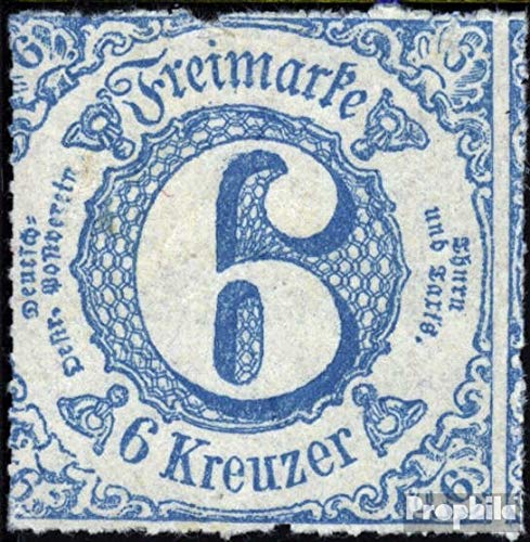 Prophila Collection Thurn y Taxis 43ia, Tipo IA Normal T en Deutsch 1865 cifra (Sellos para los coleccionistas)