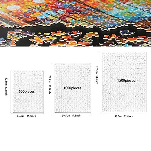 Puzzle 500/1000/1500 PCS Ciudad Moderna Manhattan Vista Nocturna Vista De La Noche Adultos Kid High Dcurry Decompression Ocio Relajación Juego Creativo Fun Holiday Regalo (Size : 1500 pcs)