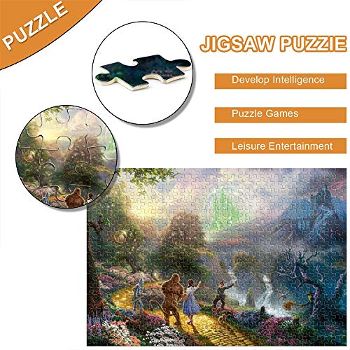 Puzzle de 1000 piezas para adultos Póster La escena del mago de Oz Juego familiar, trabajo en equipo, regalo y regalo para amantes o amigos. 75x50cm