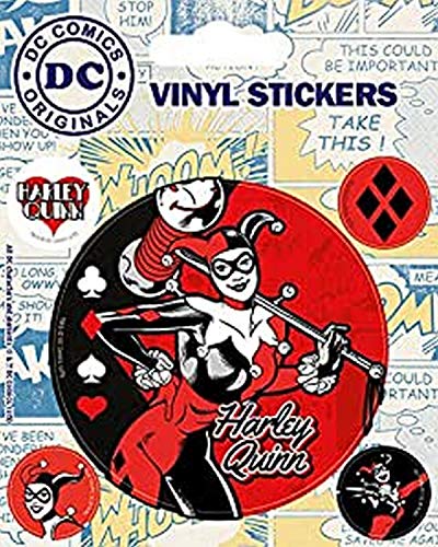 Pyramid International DC Originals Harley Quinn Vinilo Pegatinas Papel, multicolor, 10 x 12,5 x 1,3 cm