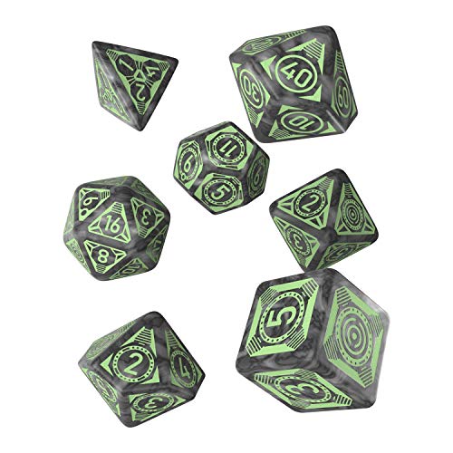 Q Workshop Starfinder Against The Aeon Throne RPG Ornamented Dice Set 7 Polyhedral Pieces