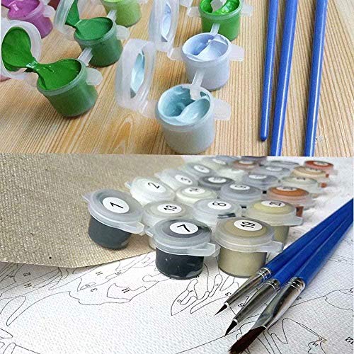 QERTYP Pintura De DIY por Números,Kits De Pintura De Bricolaje por Números, Lienzo Mejorado para Adultos, Hogar, Niños, Principiantes, con Pinceles, Imagen De Pigmento Acrílico, Amor En Londres, 40 X