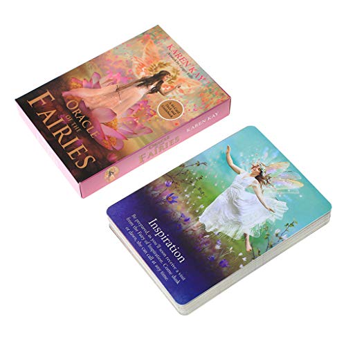 QIANGU Tarot, Oracle of The Fairies 44 Cards Deck and Guidebook Juego de Mesa de Fiesta de Tarot en inglés