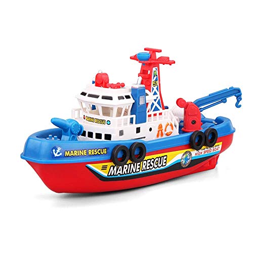 QQW Posh Toy Boat Children Electric Sound And Light Bate Bathing Toys Submarine Speedboat Automático Pequeño Vapor Juguete Baño Baño Pequeño Juguete Fuego B Eléctrico