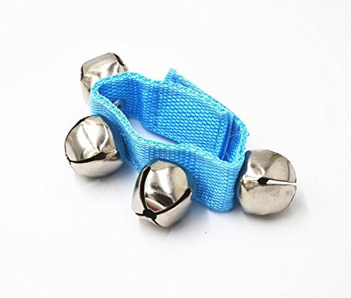 QUCHENG Anillo de Campana de muñeca con Velcro de Nylon para niños, Pulsera de Juguete con Anillo de Serpiente de Cascabel, Color al Azar, Pulsera de Campana de Longitud Ajustable (Paquete de 6)