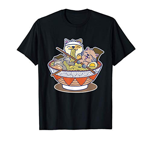 Ramen Gato Gatito Japonés Kawaii Anime Regalo Camiseta